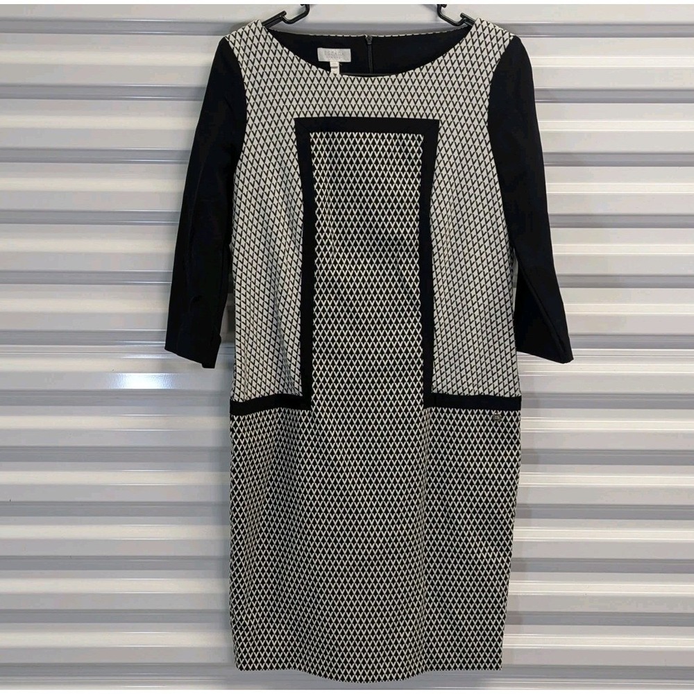 Quiet Luxury Geometric Knit Dress Designer Minimalist Escada Sport EU 36